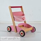 Haba Baby 4 kerekű talicska járássegítő - Rózsaszín